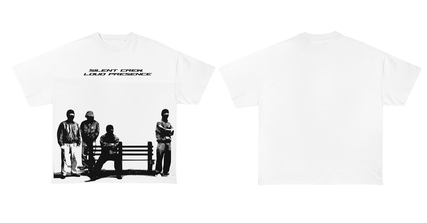 Oversized White Crew Streetwear Tee