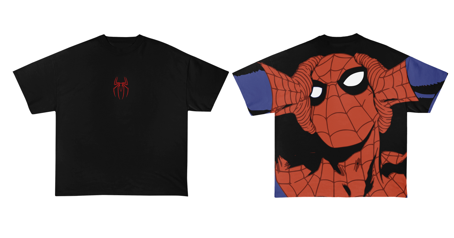 Black Spider Graphic T-Shirt for Men