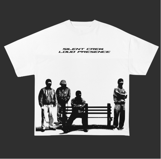 Oversized White Crew Streetwear Tee