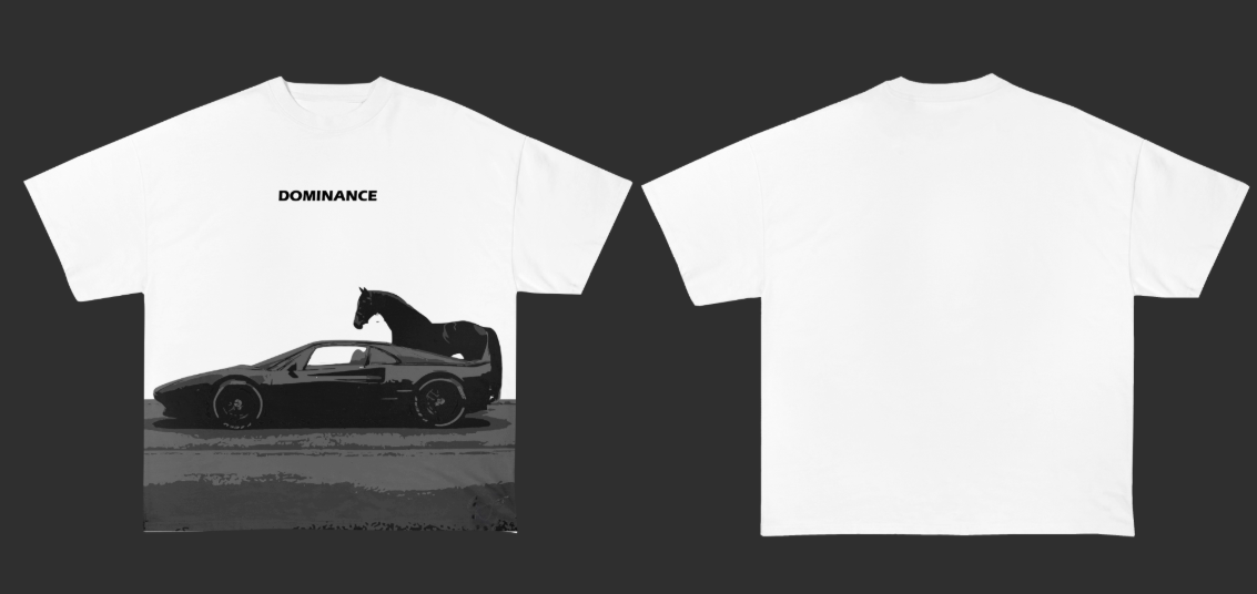 White Dominance Graphic T-Shirt for Men