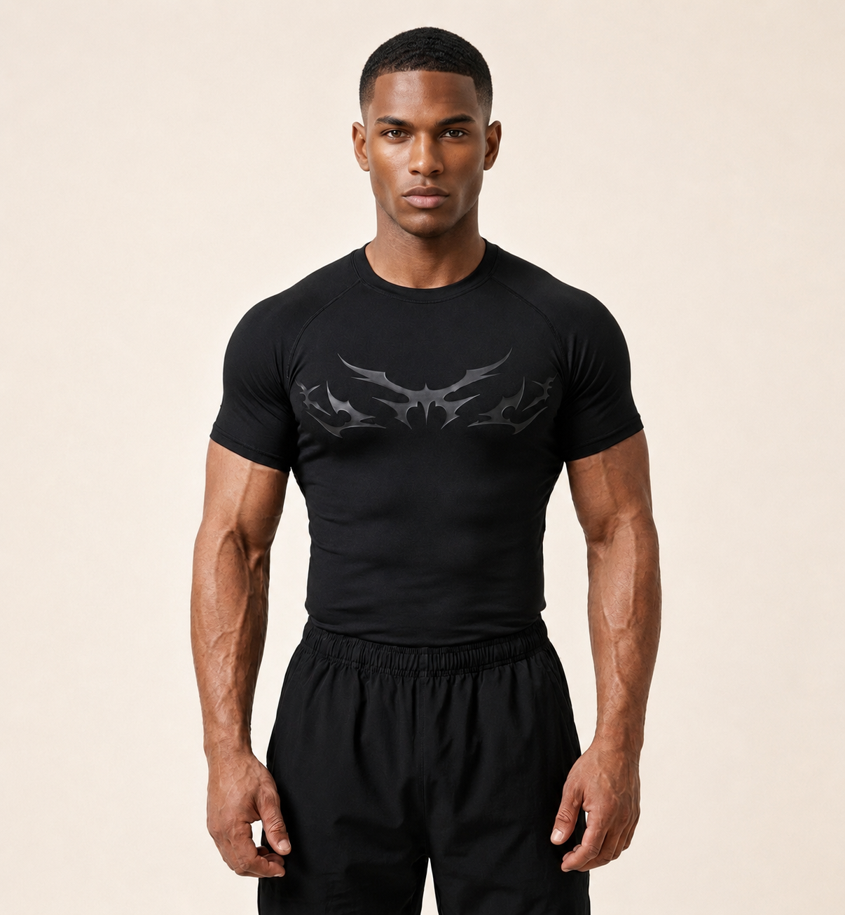 Black Muscle Fit Compression
