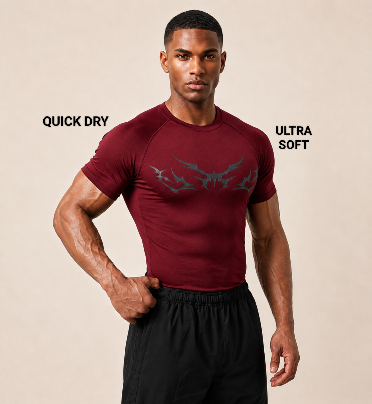 Red Muscle fit COMPRESSION