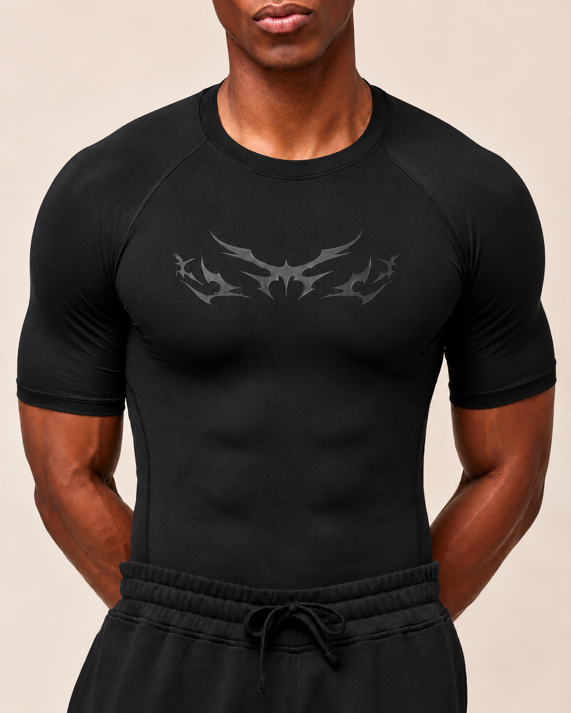 Black Muscle Fit Compression